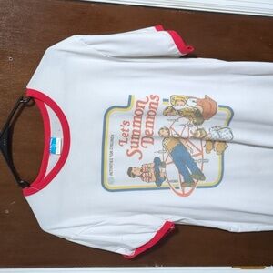 Vintage White/Red ‘Let’s Summon Demons’ Graphic Tee